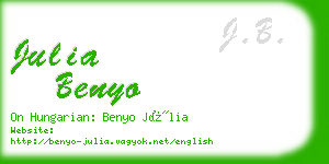 julia benyo business card